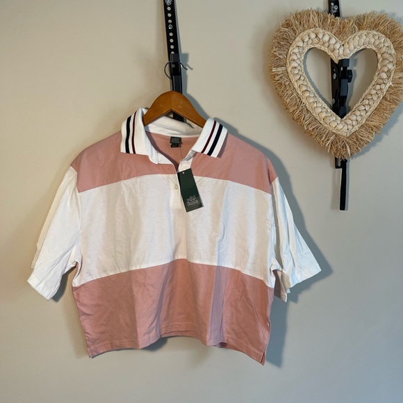 NWT Short Sleeve Rugby Shirt Wild Fable Top size M - Picture 4 of 7